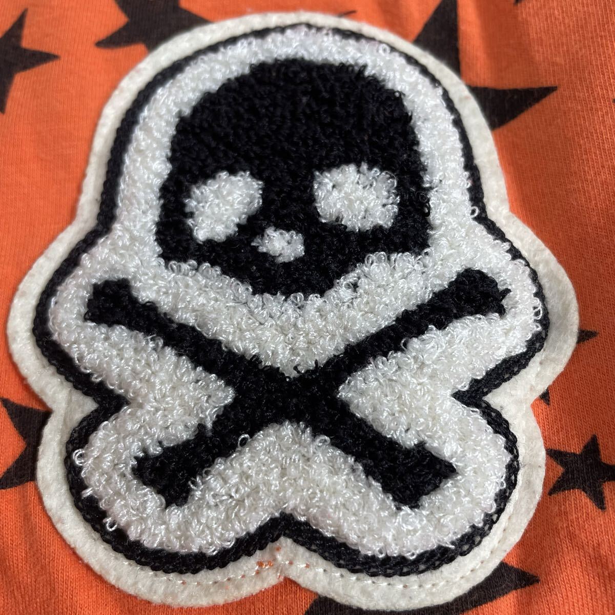 綺麗ハイドロゲン ブロンザージ 半袖Tシャツ オレンジ スター ワンポイント_画像9