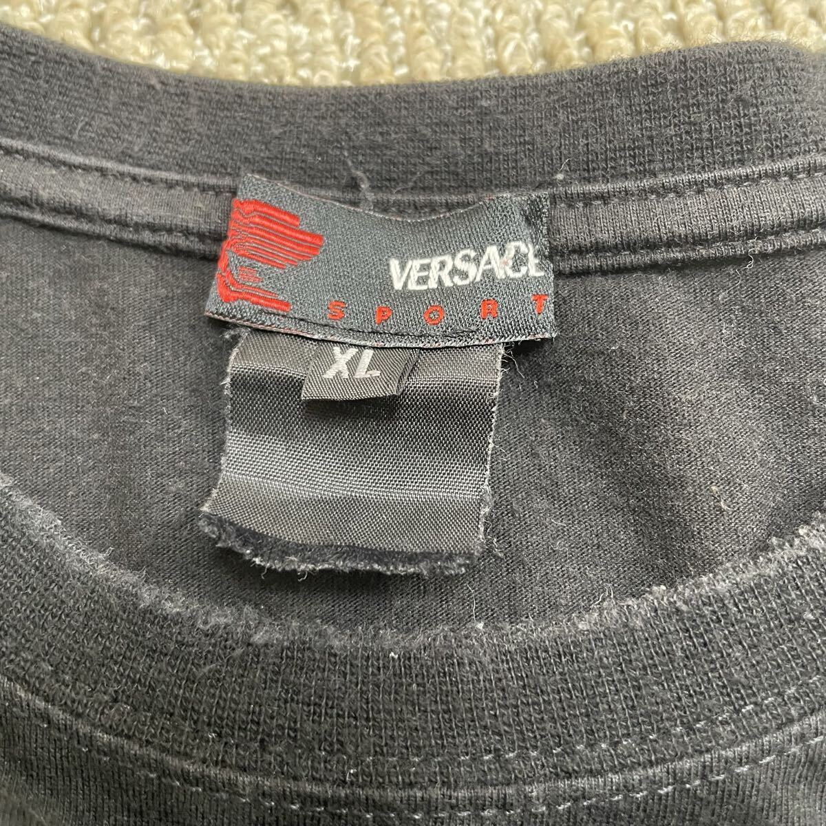 ヴェルサーチ スポーツ 半袖 Tシャツ 黒 丸首_画像7