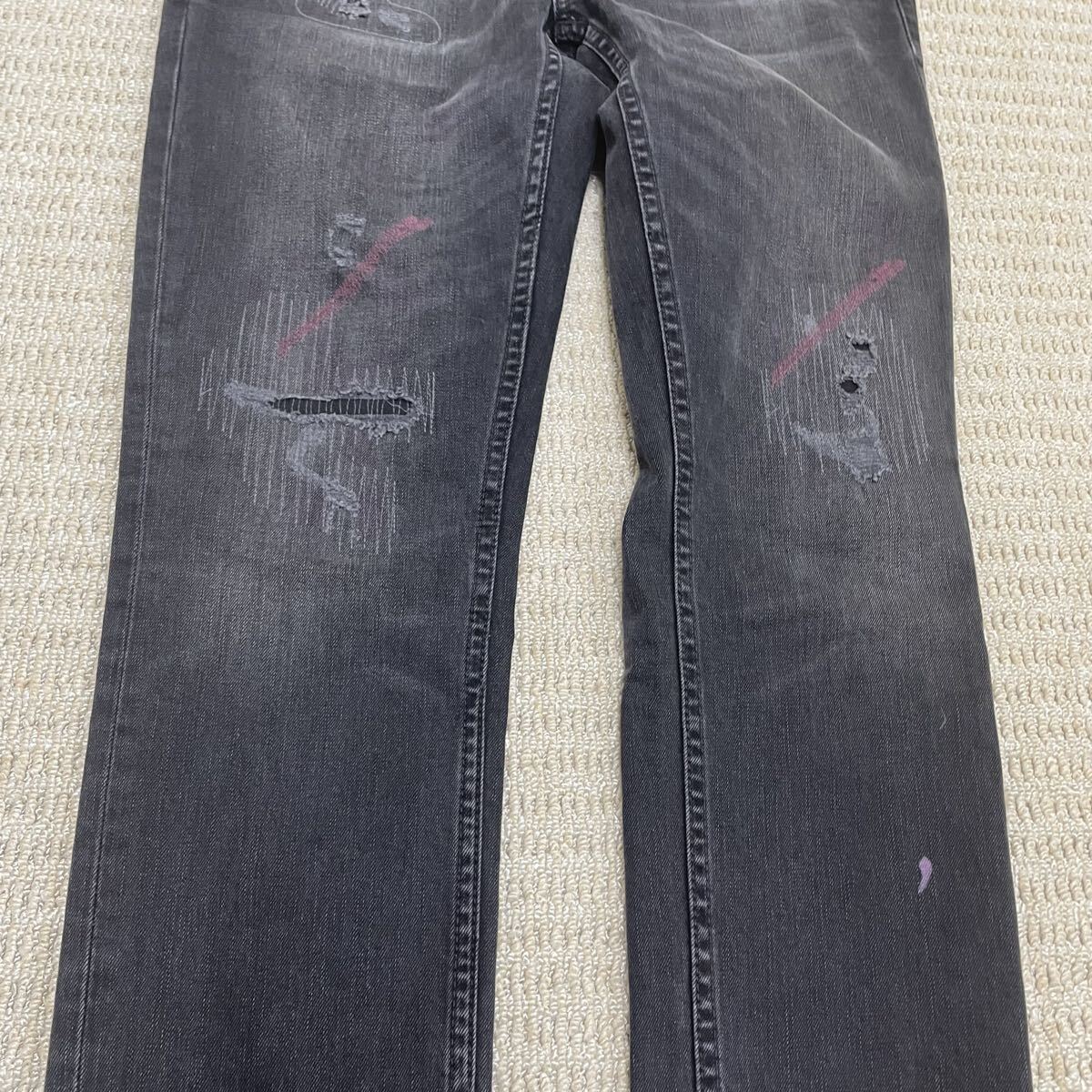 美品ヌーディージーンズ Lean Dean Stitch and Paint