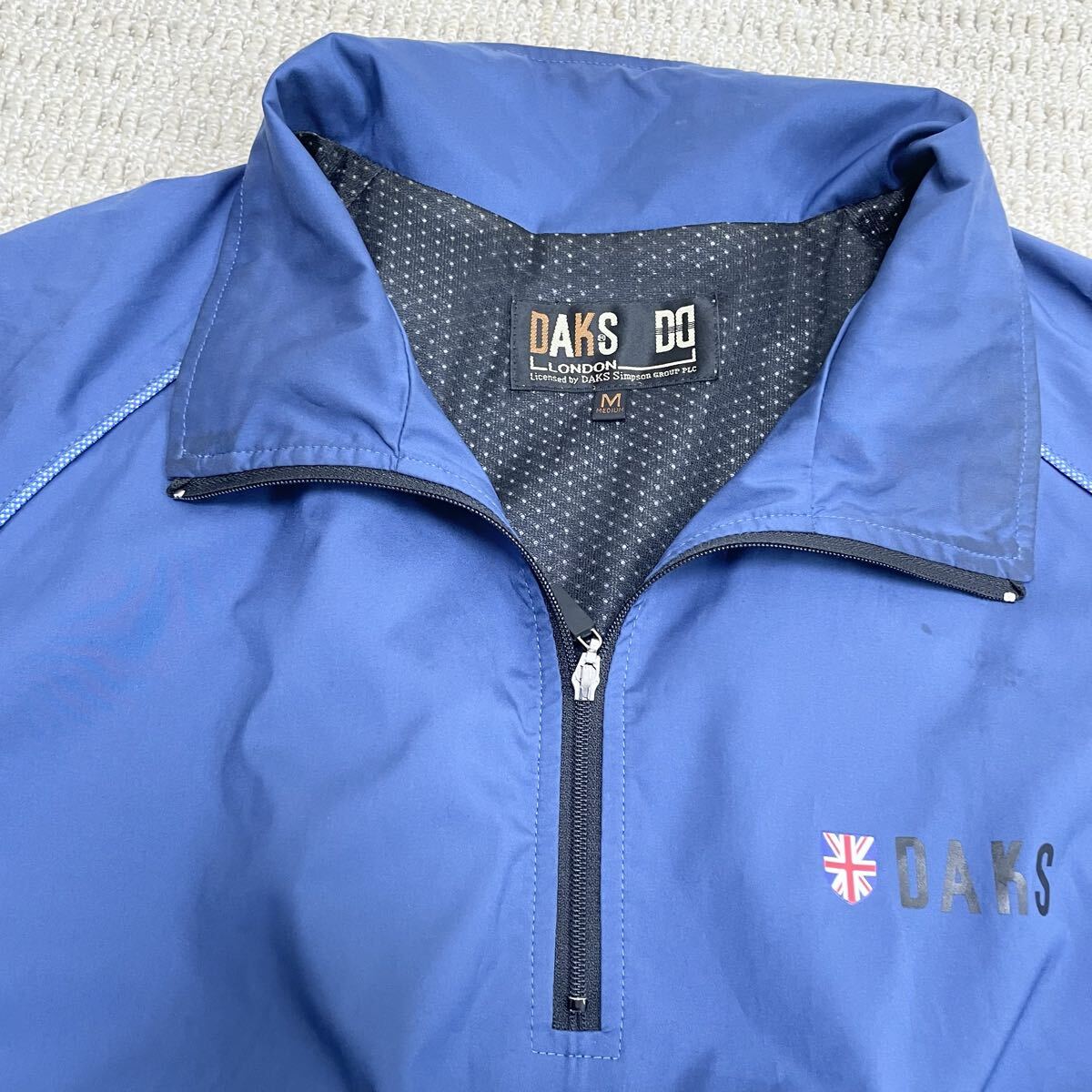 DAKS GOLF 半袖 ハーフジップ ポリエステルシャツ_画像4