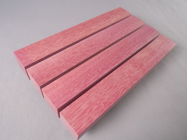 ■パープルハート④　角材　4本セット　＃1■【45mm(厚)×45mm(巾)×330mm(長)】【481-8】_画像5