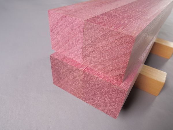 ■パープルハート④　角材　4本セット　＃1■【45mm(厚)×45mm(巾)×330mm(長)】【481-8】_画像9