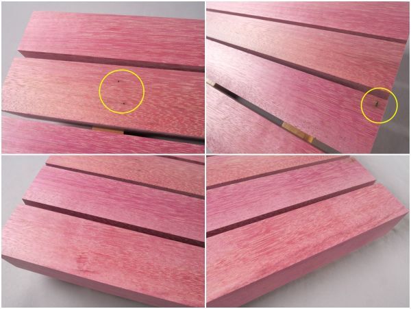 ■パープルハート④　角材　4本セット　＃1■【45mm(厚)×45mm(巾)×330mm(長)】【481-8】_画像4