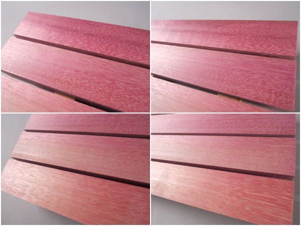 ■パープルハート④　角材　4本セット　＃1■【45mm(厚)×45mm(巾)×330mm(長)】【481-8】_画像8