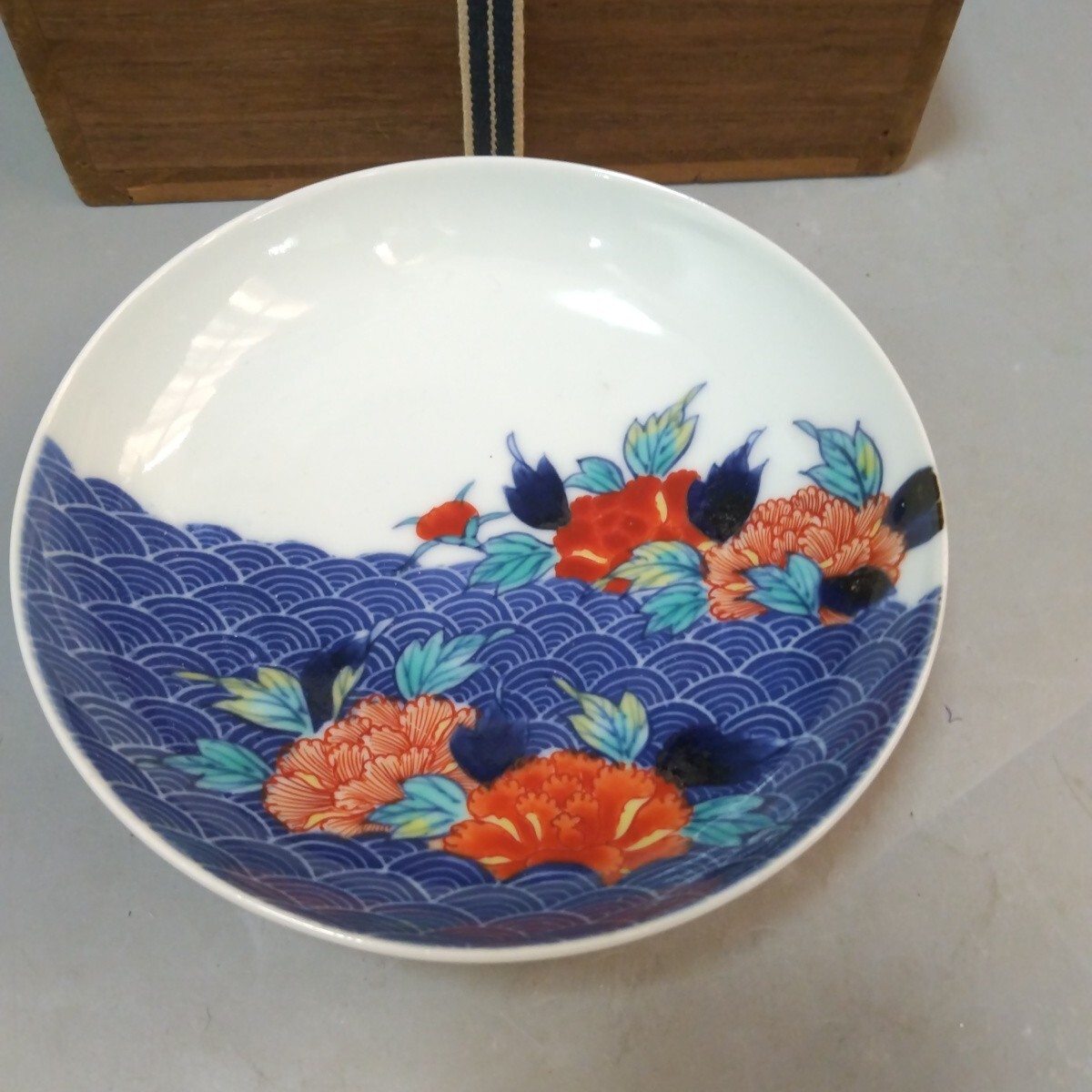 色鍋島牡丹図小皿 江戸中期