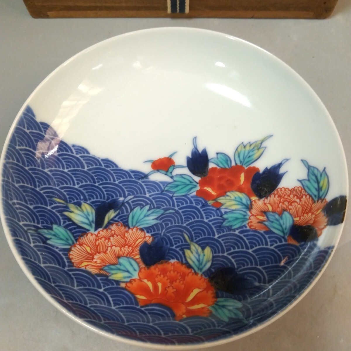 色鍋島牡丹図小皿 江戸中期