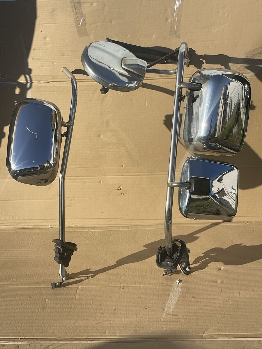 Y108 оригинальный Giga Isuzu Isuzu ISUZU хромированные зеркала металлизированный зеркало заднего вида хромированные зеркала крепление, опора зеркало заднего вида крепление, опора стеклоочиститель имеется комплект 