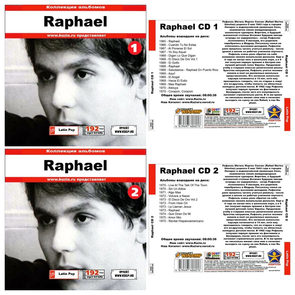 RAPHAEL CD1+CD2 大全集 MP3CD 2P⊿_画像1