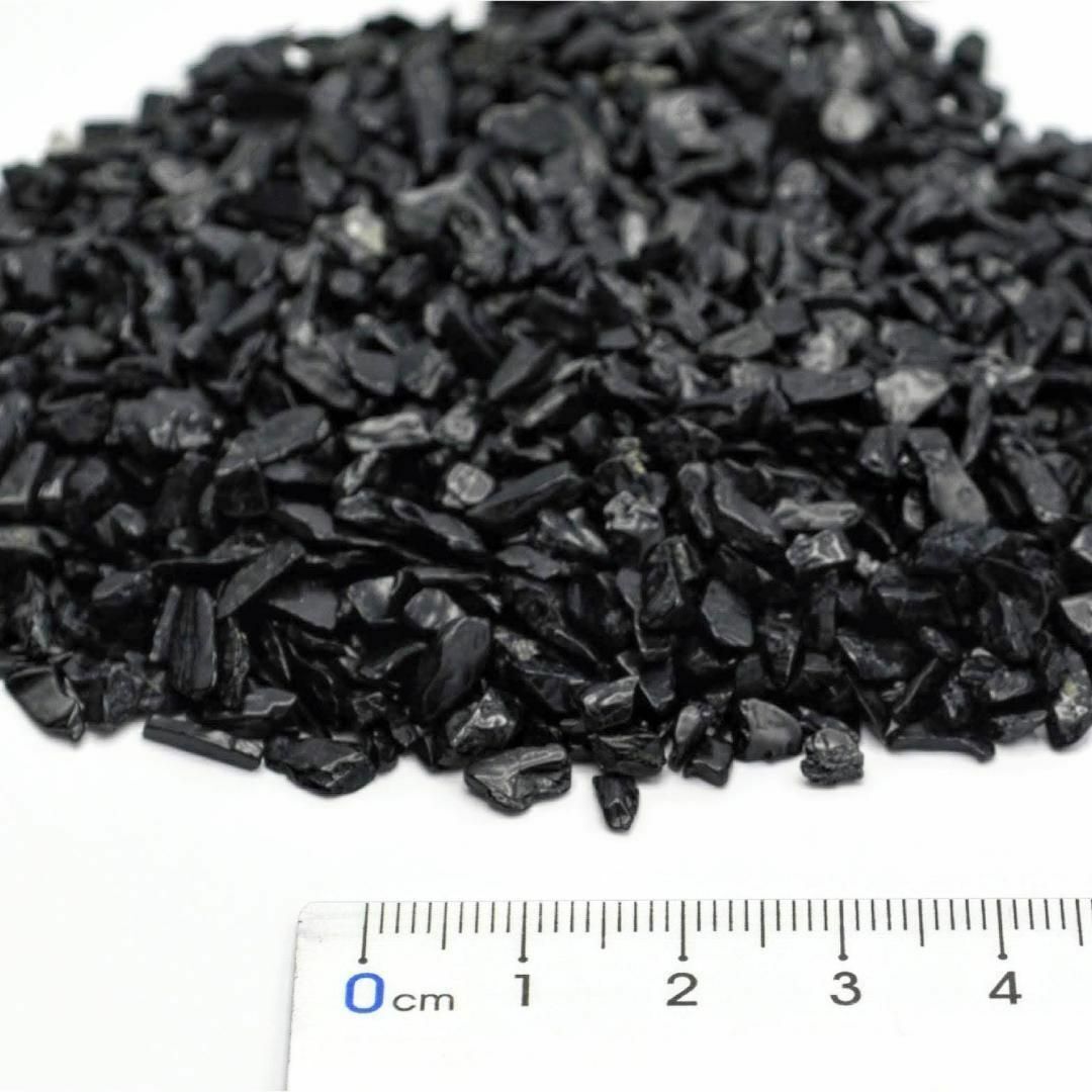 ブラジル産 5A ブラックトルマリン 浄化用 さざれ石 100g 天然石 チップ さざれ ポイント タンブル ナゲット 原石 レジン オルゴナイト_画像2