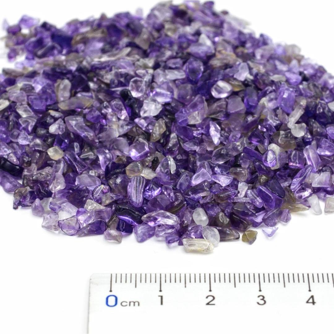 ブラジル産 AAA アメジスト 浄化用 さざれ石 30g 天然石 チップ 風水 さざれ ポイント タンブル ナゲット 原石 レジン オルゴナイト パーツ_画像2