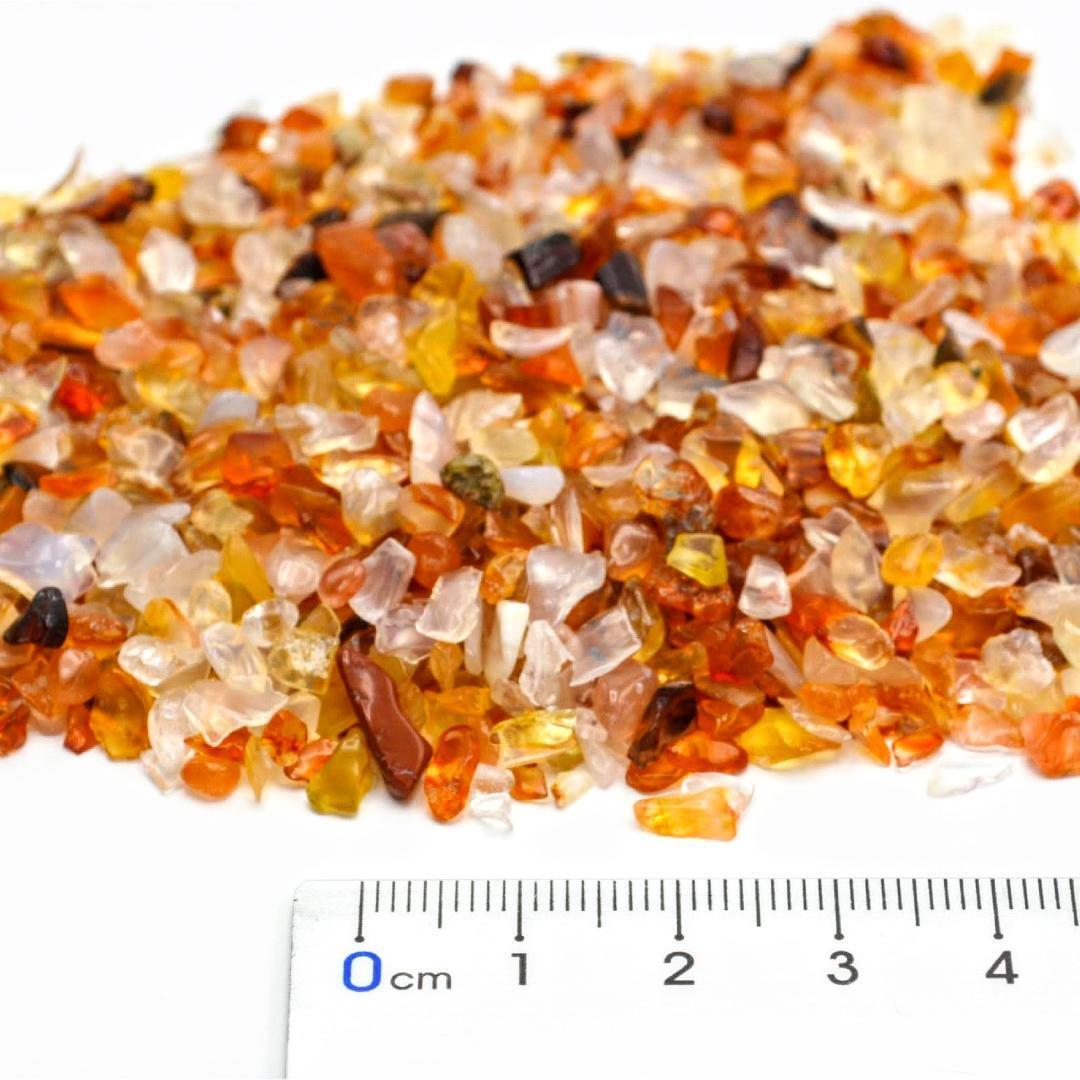 ブラジル産 AAA カーネリアン 浄化用 さざれ石 30g 天然石 チップ 風水 さざれ ポイント タンブル ナゲット 原石 レジン オルゴナイト_画像2