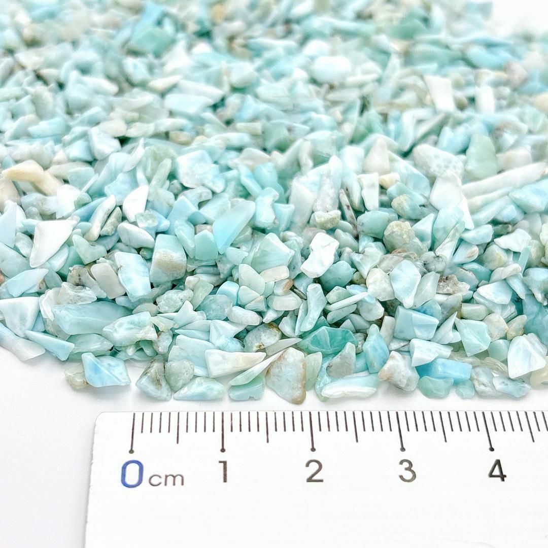 ドミニカ共和国産 AAA ラリマー 浄化用 さざれ石 10g 天然石 チップ さざれ ポイント タンブル ナゲット 原石 レジン オルゴナイト 素材 _画像2