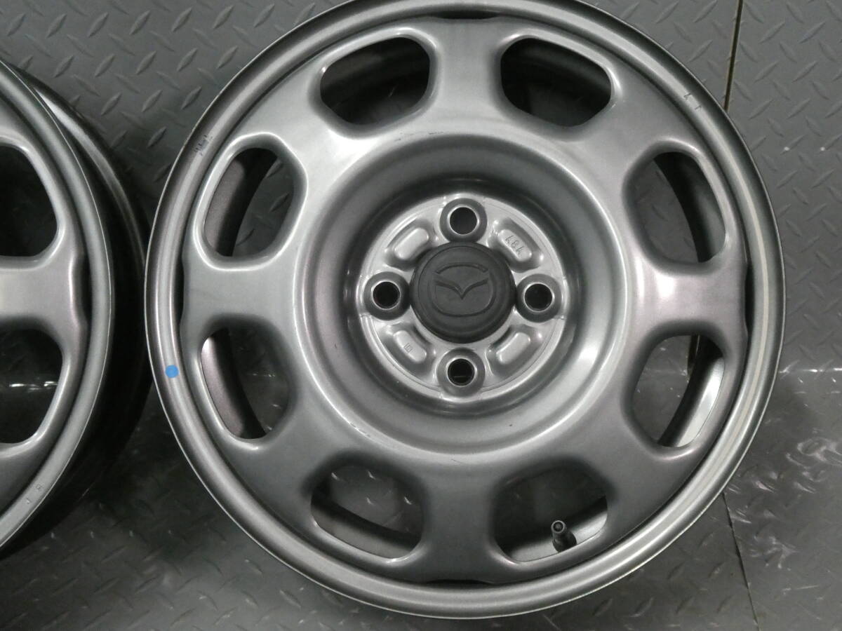 中古4本セット マツダ フレアクロスオーバー純正 4.5J-15インチPCD100ET45ガンメタ スズキ ハスラー スペーシア アルト ラパン 流用へ_画像5