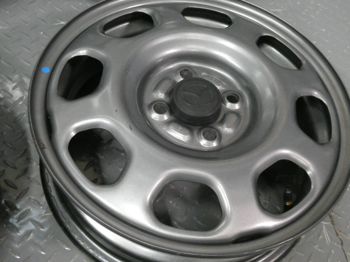中古4本セット マツダ フレアクロスオーバー純正 4.5J-15インチPCD100ET45ガンメタ スズキ ハスラー スペーシア アルト ラパン 流用へ_画像9