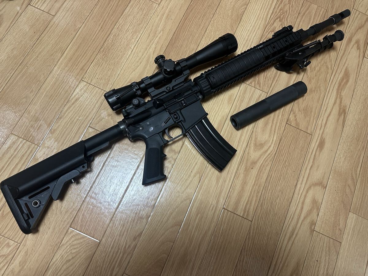 VFC Colt Mk12 Mod1 SPR M4 GBBR ガスブローバック スコープ バイポッド OPSサプレッサー付_画像4