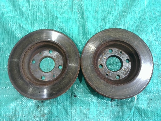 スバル M401F デックス 純正 フロント ブレーキ キャリパー ローター ベンチ 14インチ 左右セット ダイハツ 流用等 ジャンク品_画像6