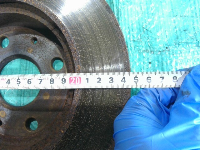 スバル M401F デックス 純正 フロント ブレーキ キャリパー ローター ベンチ 14インチ 左右セット ダイハツ 流用等 ジャンク品_画像7