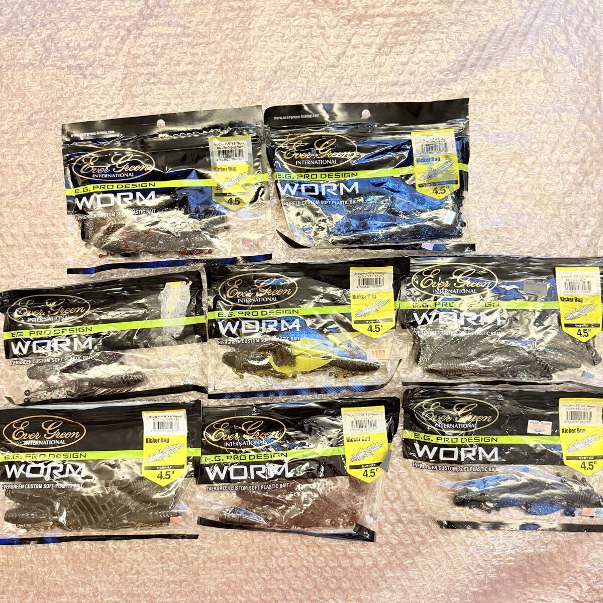 送料無料『エバーグリーン キッカーバグ 4.5インチ 37本 ワームセット』EVER GREEN Kicker Bug 開封済み 未使用 ⑩264_画像1