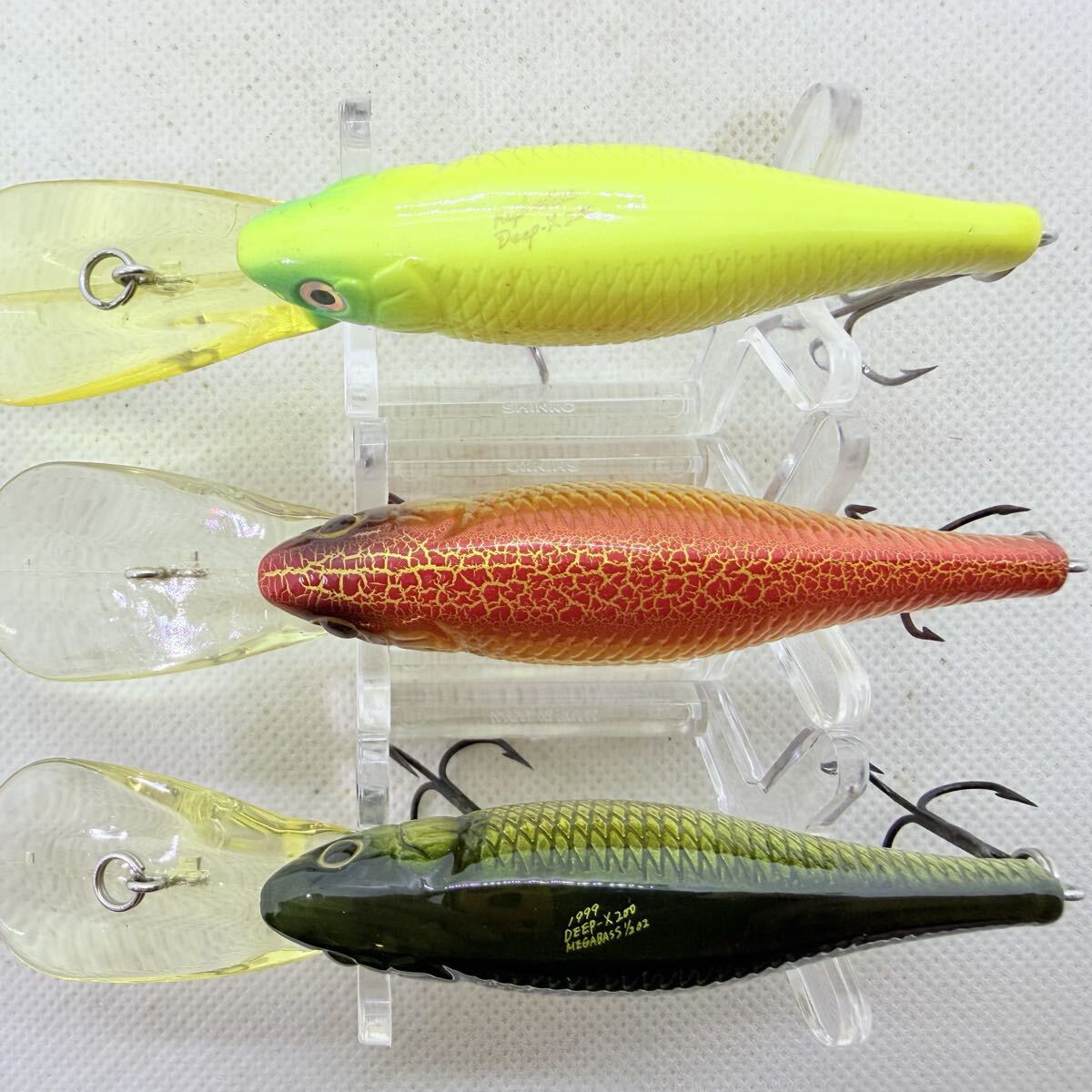 送料無料・美品『メガバス ディープ-X 200 3個セット』MEGABASS DEEP-X ディープエックス クランクベイト ディープX_画像5