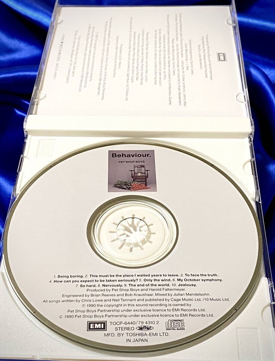 日本盤 JAPAN OBI ● Pet Shop Boys / Behaviour ペット・ショップ・ボーイズ / ビヘイヴィアー 薔薇の旋律 ●1990年 TOCP-6440 _画像5