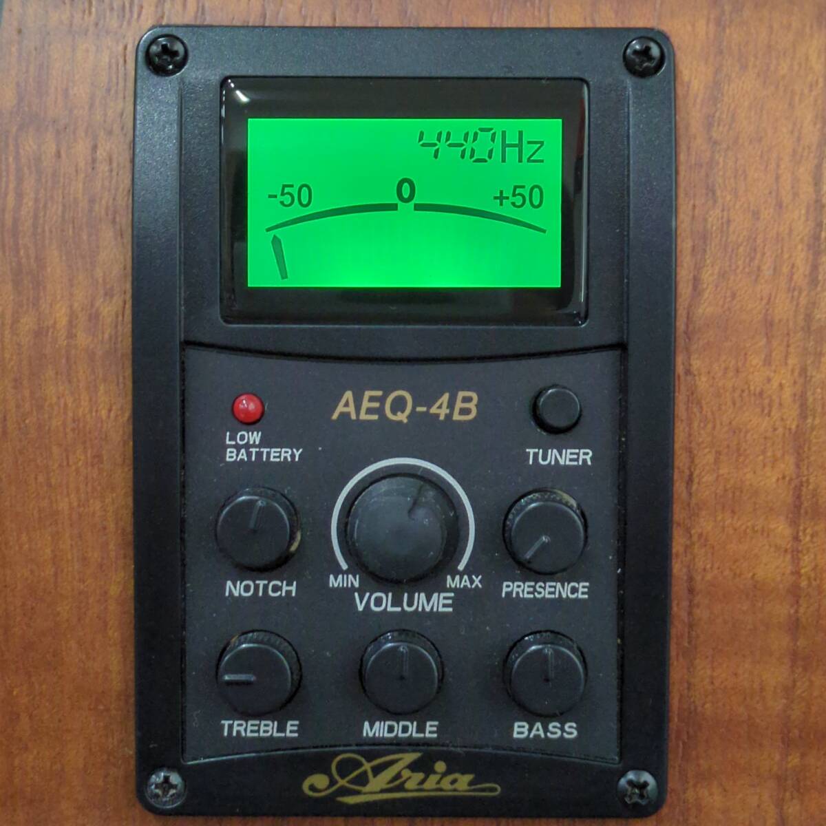 【B688-10】フレットレス アコースティック ベース Aria FEB-FL/FN serial s180401381 nagoya japan 生音 エレキ 【生産終了モデル】 _画像5