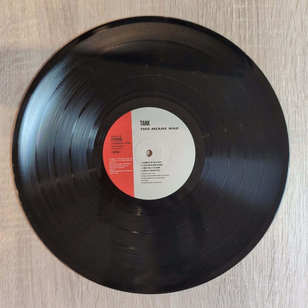 Tank「this means war」邦LPレコード 1985年★★heavy metal hard rock タンク_画像5