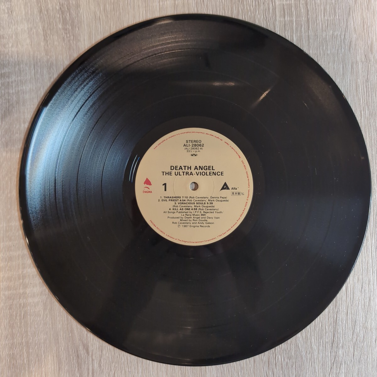 Death Angel「the ultra violence」邦LPレコード 1987年 見本盤 promotion★★thrash heavy metal hard rock デスエンジェル_画像5