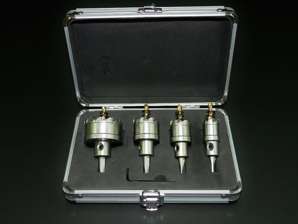 超硬ホルソー 電設用 4pcsセット(21・27・33・42mm) ケース付 ☆_画像1