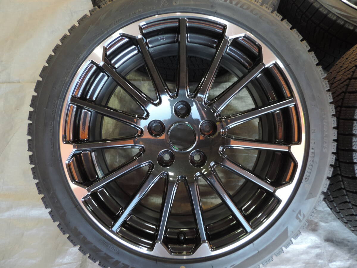 【中古スタッドレスセット】 スバル レヴォーグ ブラックセレクション 純正 18インチ 7.5J+55 5H114.3 ブリヂストン VRX2 225/45R18 22年製_画像2