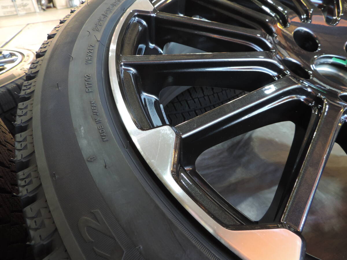 【中古スタッドレスセット】 スバル レヴォーグ ブラックセレクション 純正 18インチ 7.5J+55 5H114.3 ブリヂストン VRX2 225/45R18 22年製_画像6