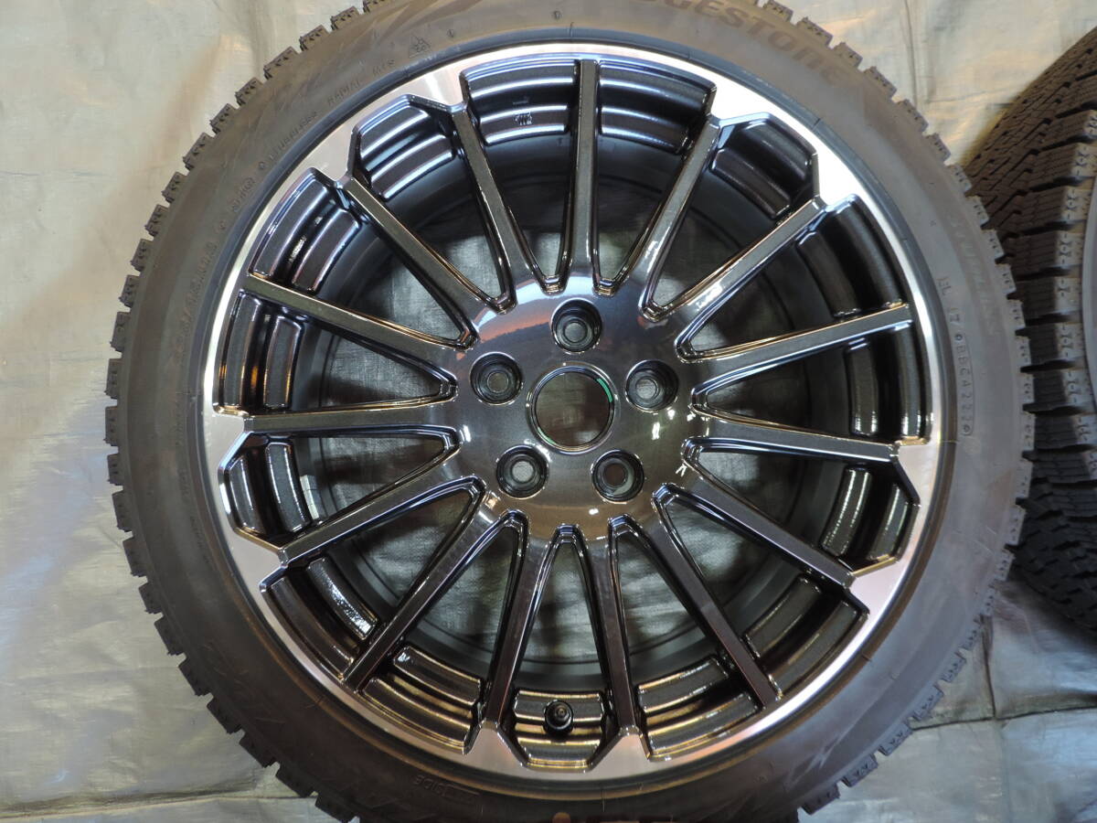 【中古スタッドレスセット】 スバル レヴォーグ ブラックセレクション 純正 18インチ 7.5J+55 5H114.3 ブリヂストン VRX2 225/45R18 22年製_画像5