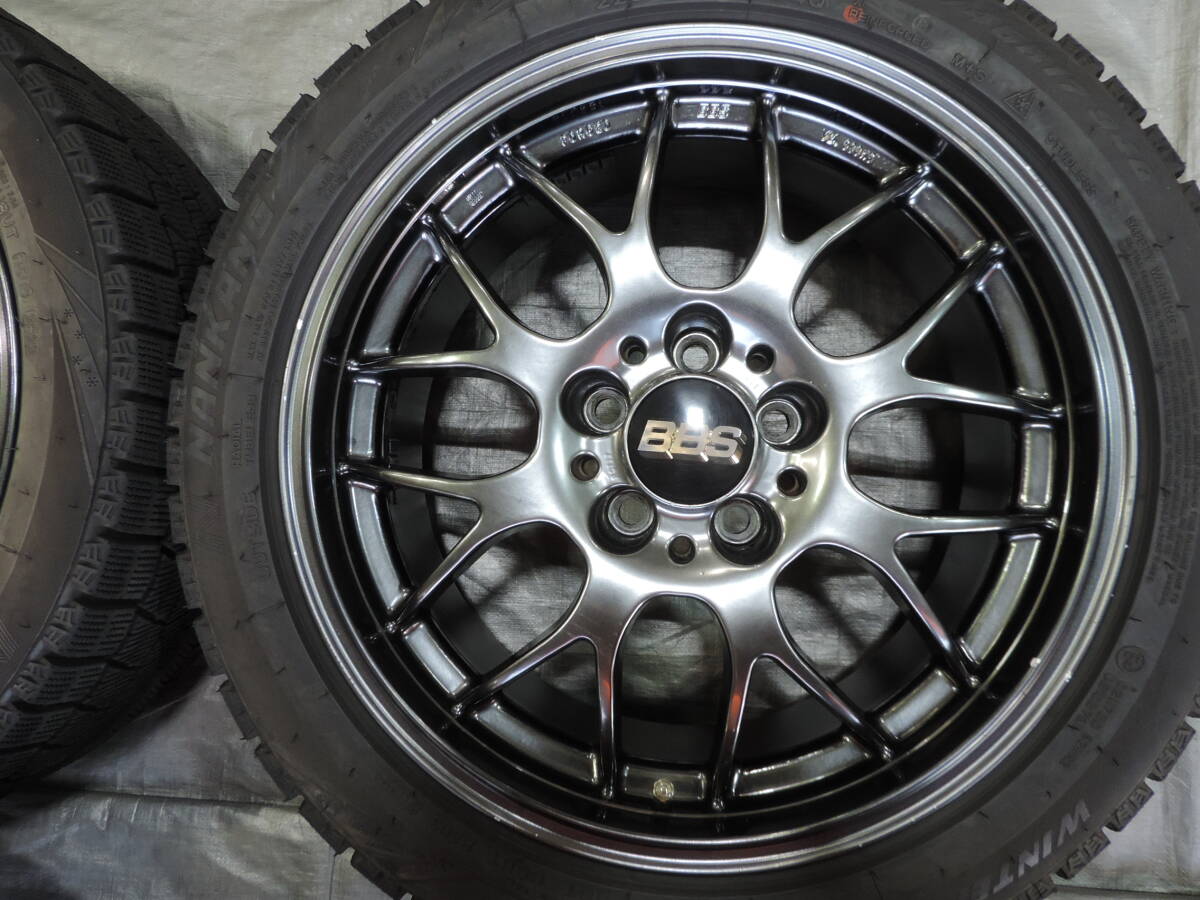 【中古アルミ】☆塗装品☆ BBS RG-R RG717 17インチ 7.5J +38 5H 108 ハブ径65.1mm 4本セット 鍛造 FORGED プジョー ボルボ スタッドレス_画像6