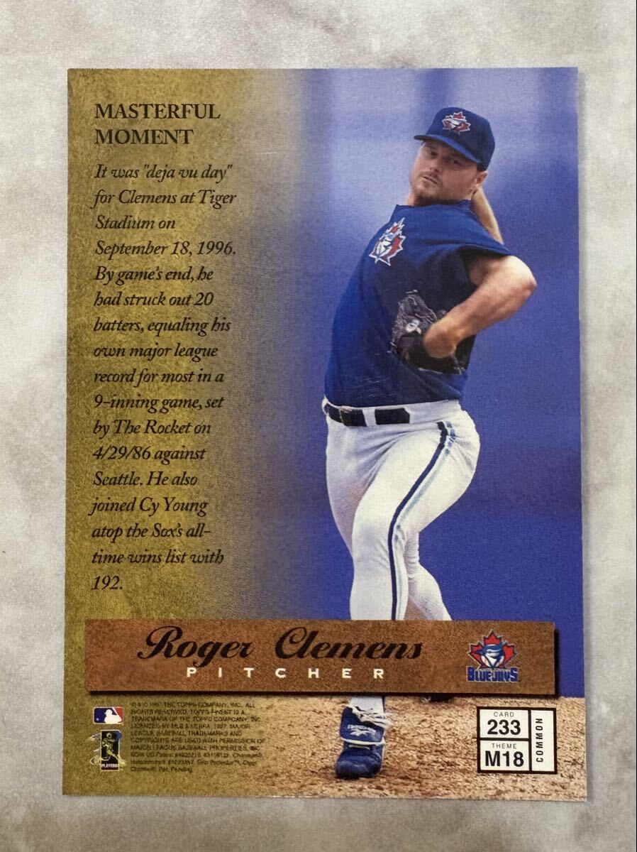 2023 Finest Masters Autographs Roger Clemens 09/20