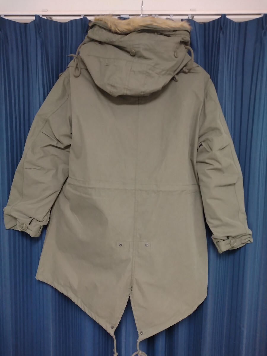 未使用 ヒューストン HOUSTON ジャケット メンズ M-65 パーカー ウィズ ライナー コート ミリタリー モッズコート 3Way JACKET XS サイズ_画像2