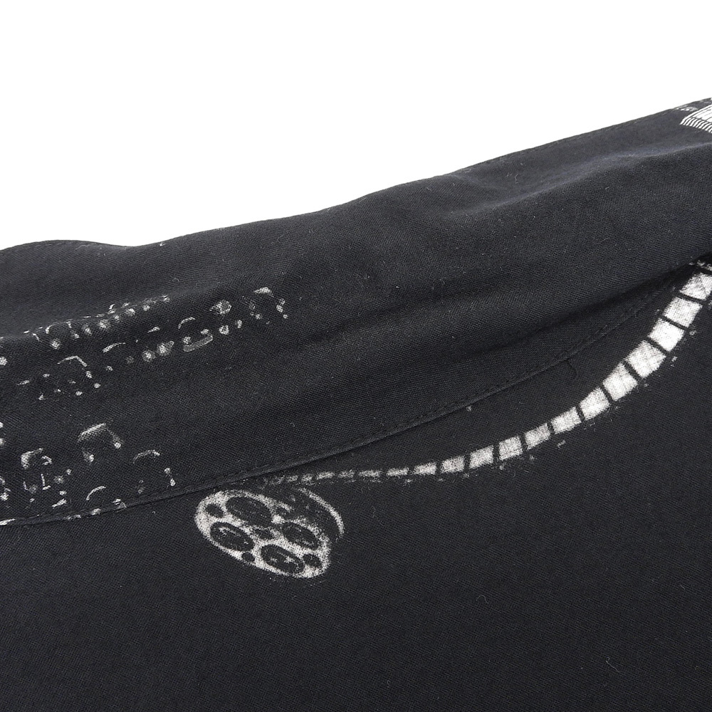 Porter Classic ポータークラシック レーヨン 映画「月夜の黒アロハ」 長袖 シャツ トップス メンズ ブラック M_画像6