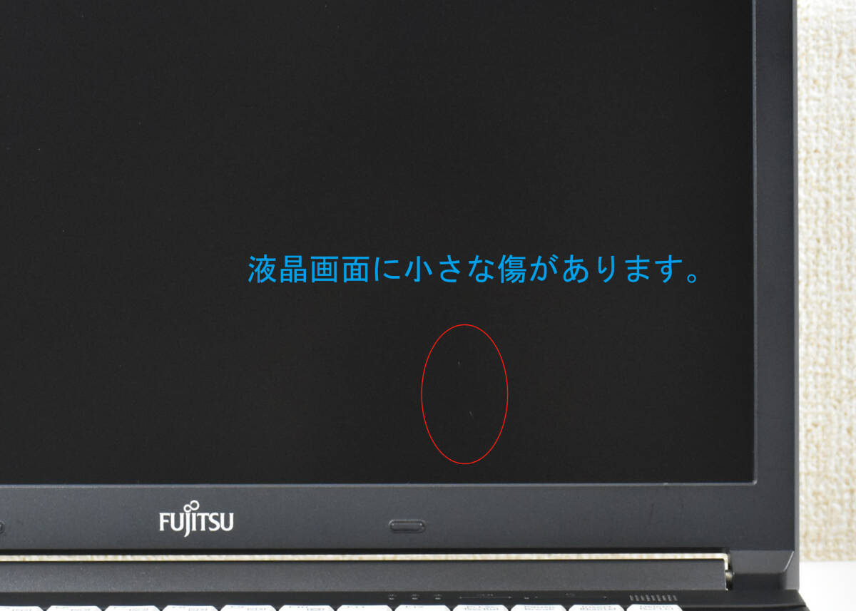 FUJITSU LIFEBOOK A576/P / Celeron 3855U/メモリ8G/ SSD 128G/15.6インチ/DVD/Windows 10 /中古ノートパソコン_画像2