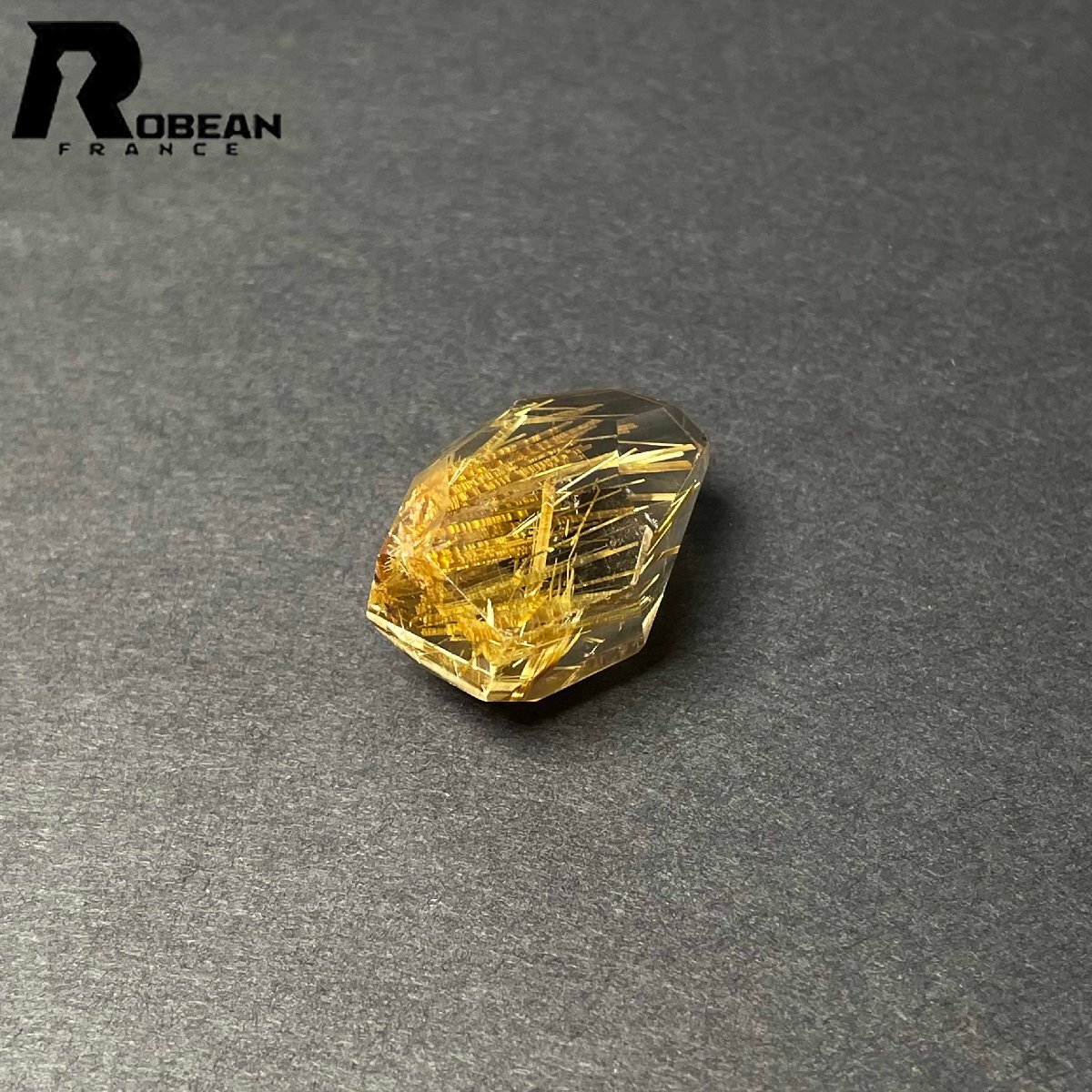 高級 EU製 定価67万円★ROBEAN・黄金タイチンルチル★パワーストーン アクセサリー 天然石 原石 金運 お守り 26.2*19.9*15.3mm D0922557_画像7