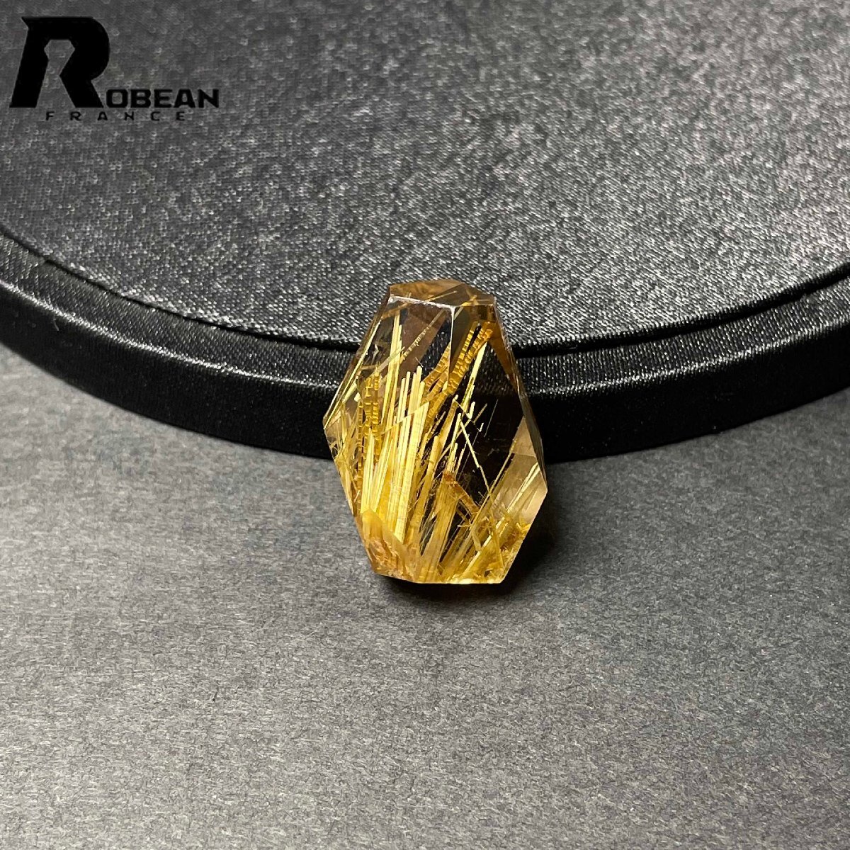 高級 EU製 定価67万円★ROBEAN・黄金タイチンルチル★パワーストーン アクセサリー 天然石 原石 金運 お守り 26.2*19.9*15.3mm D0922557_画像1