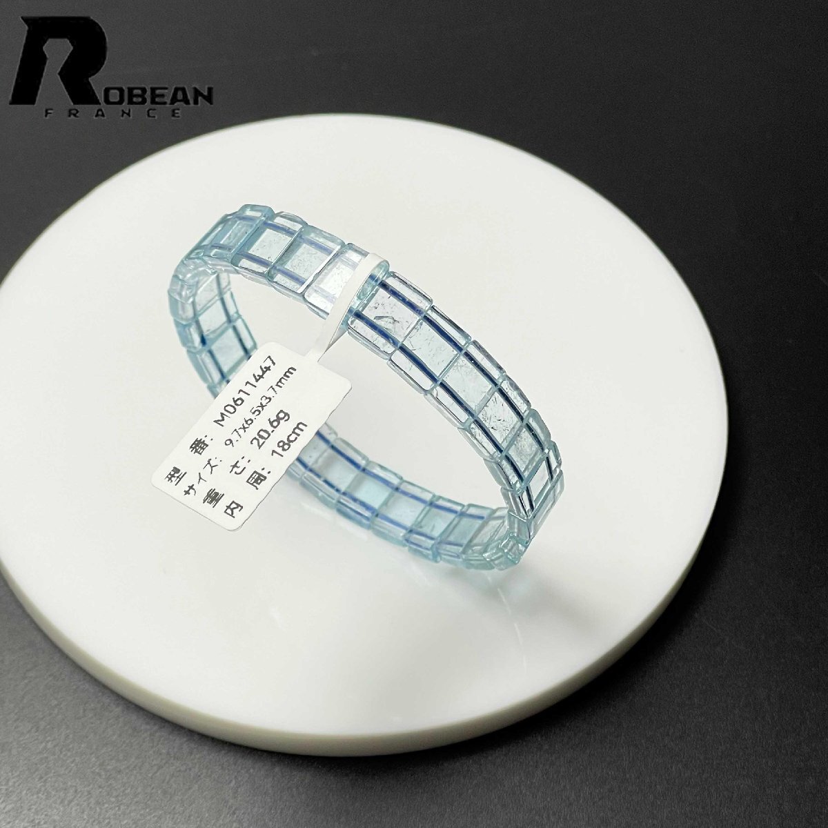 逸品 EU製 定価13万円★ROBEAN・ブルートパーズ★バングル パワーストーン 天然石 綺麗 お守り 9.7*6.5*3.7mm M0611447_画像10