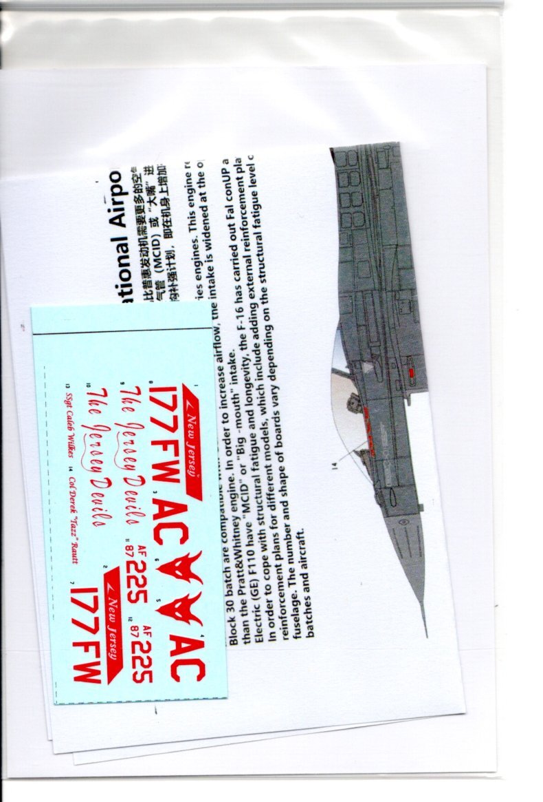 1/72 FabScale Studio FD72035 Lockheed-Martin F-16C Block 30 87-0225 177th FW NJ Atlantic City International Airport 2023_画像2