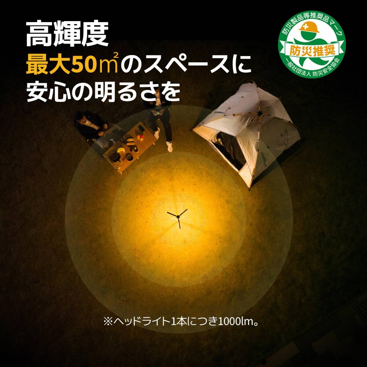 充電式 投光器 照明方向調(diào)節(jié) 折りたたみ可能 15600mAH大容量バッテリー內(nèi)蔵 スタンド付き ledランタン 自立可能 高さ調(diào)