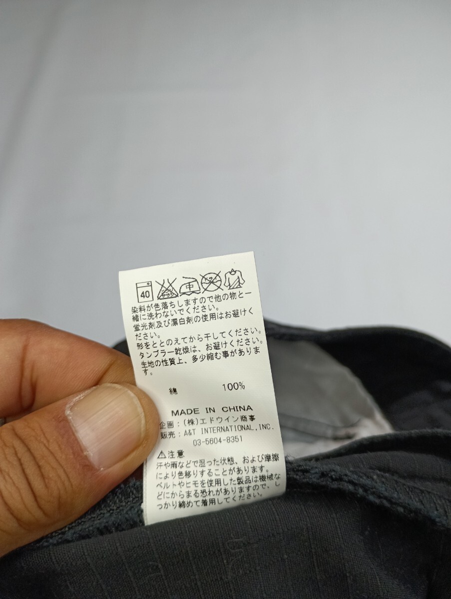 ALPHA INDUSTRIES INC. アルファインダストリーズ　黒　リップストップ？　ミリタリー　カーゴパンツ　M約80cm ブラック_画像6