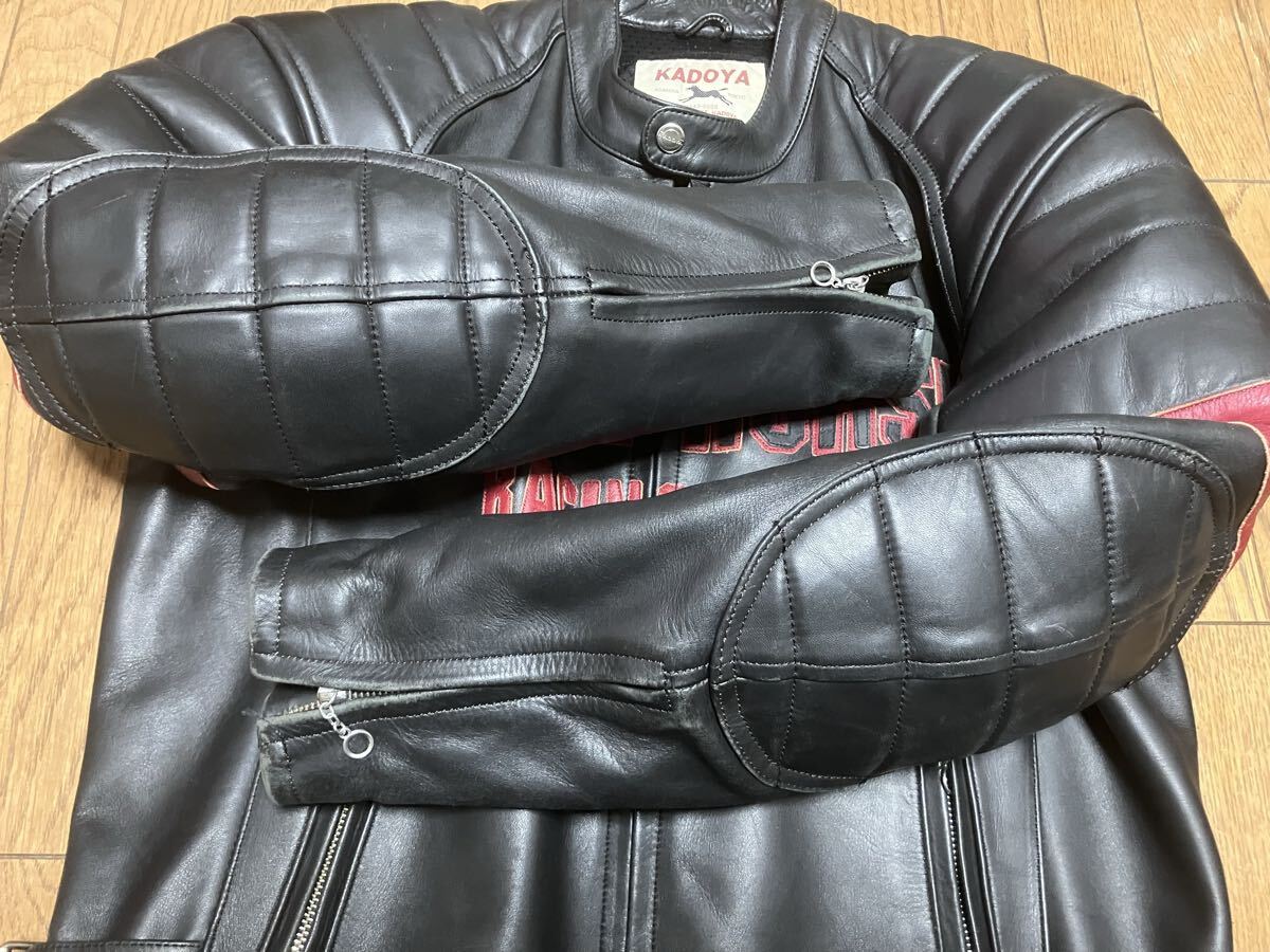 KADOYAカドヤ BLACK HORSE レザージャケット　キルティング　サイズL_画像5