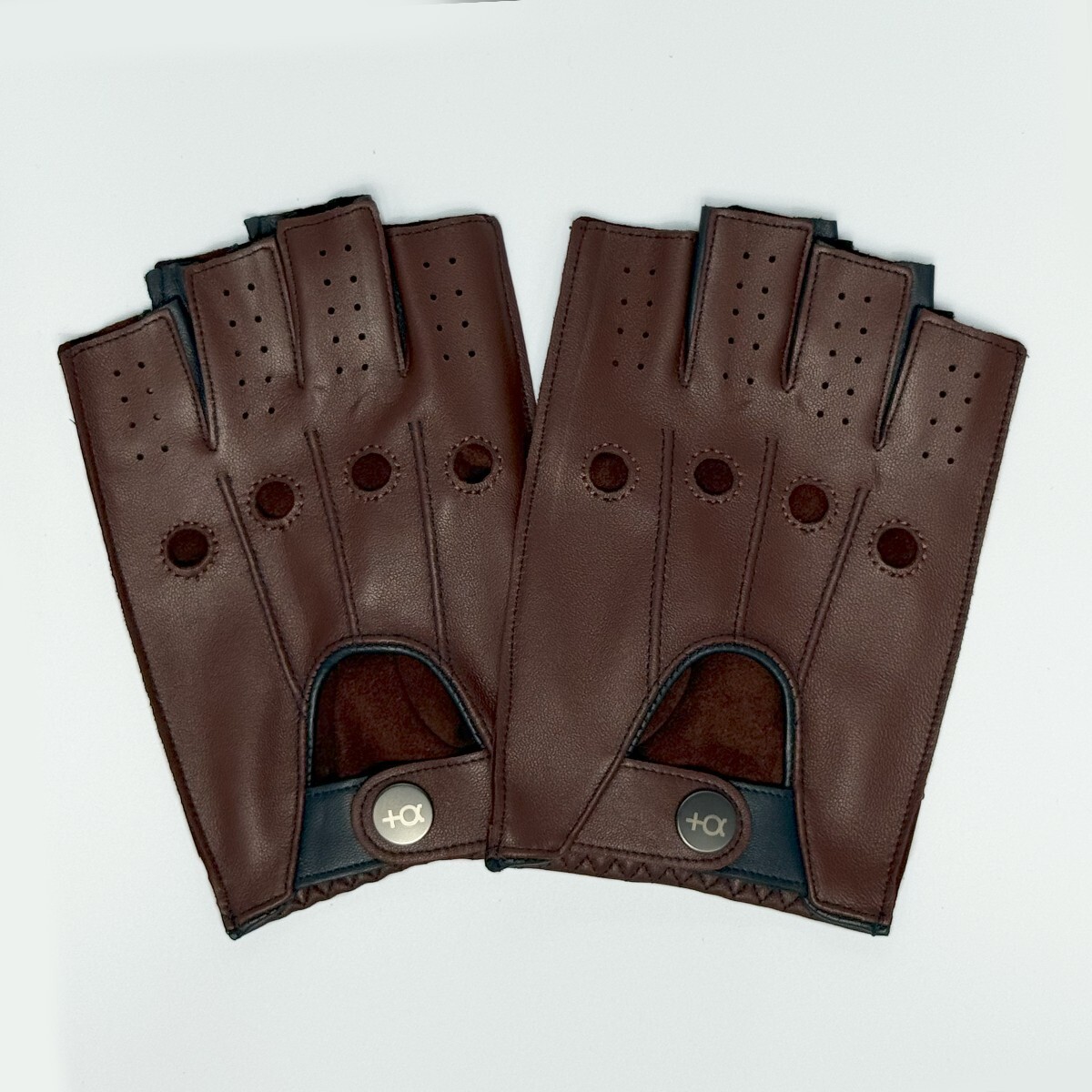 Plus Alpha Designs 2 цветный перчатка для гонок ( желтохвост салфетка Brown ) M размер 