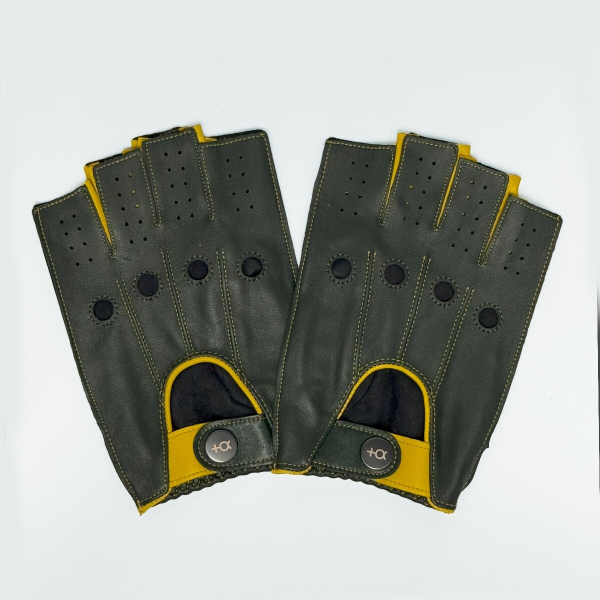 Plus Alpha Designs 2 цветный перчатка для гонок ( кожа ягненка ) S размер 