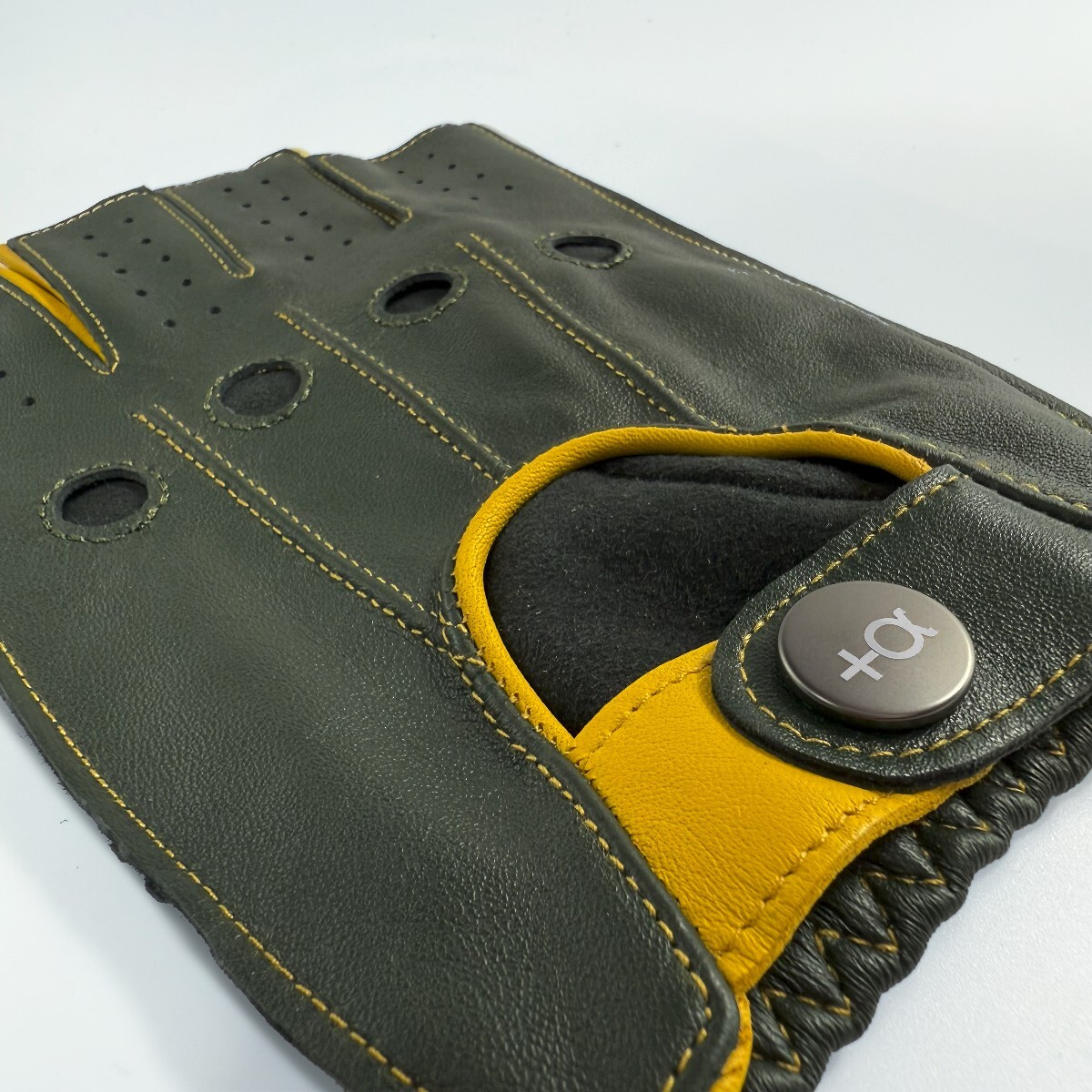 Plus Alpha Designs 2 цветный перчатка для гонок ( кожа ягненка ) M размер 