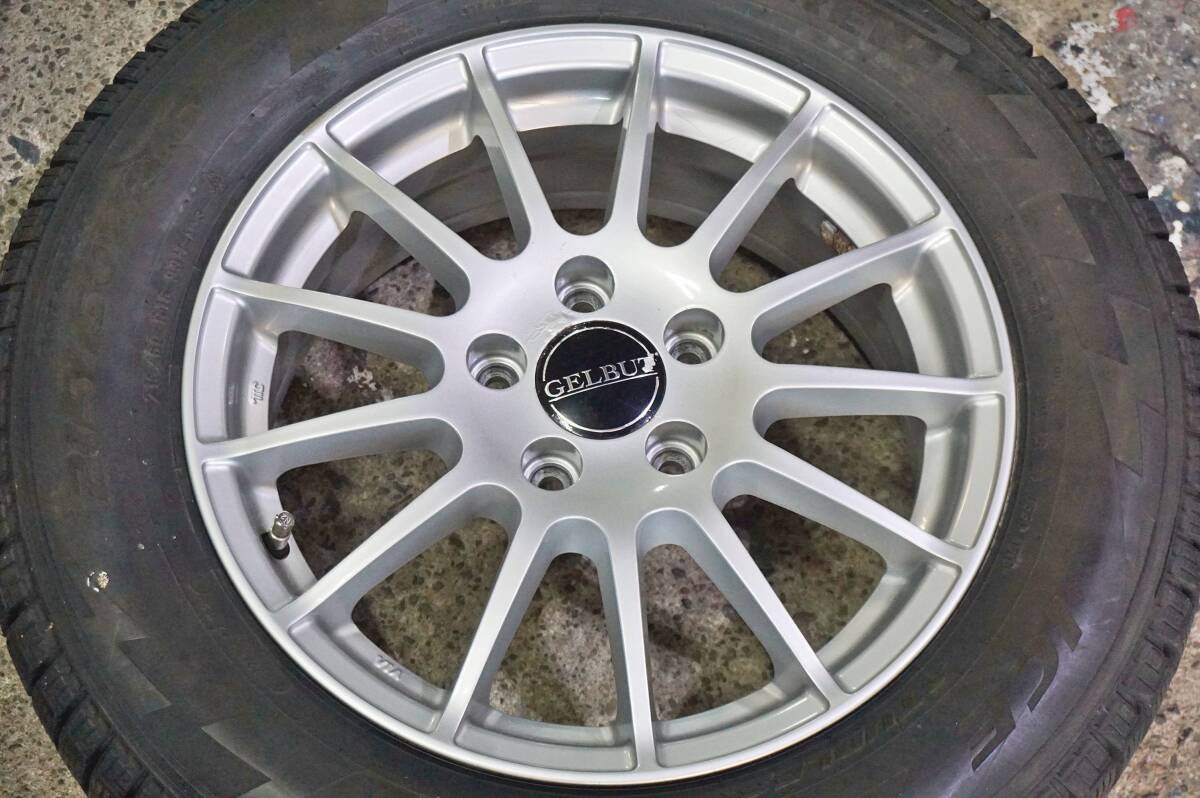 深溝8mm ピレリ ICE ZERO-FR 215/60R16 GELBUT 6.5J +46 PCD112 VW ザビートル パサート T-ROC アウディ Q2 *346cc_画像6