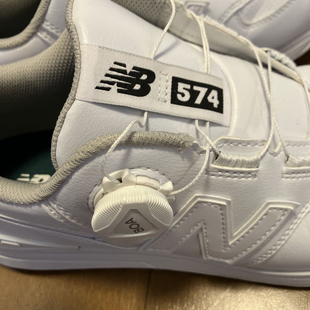 中古美品　 ニューバランス New Balance ゴルフシューズ BOA 574 27.0 ホワイト_画像9