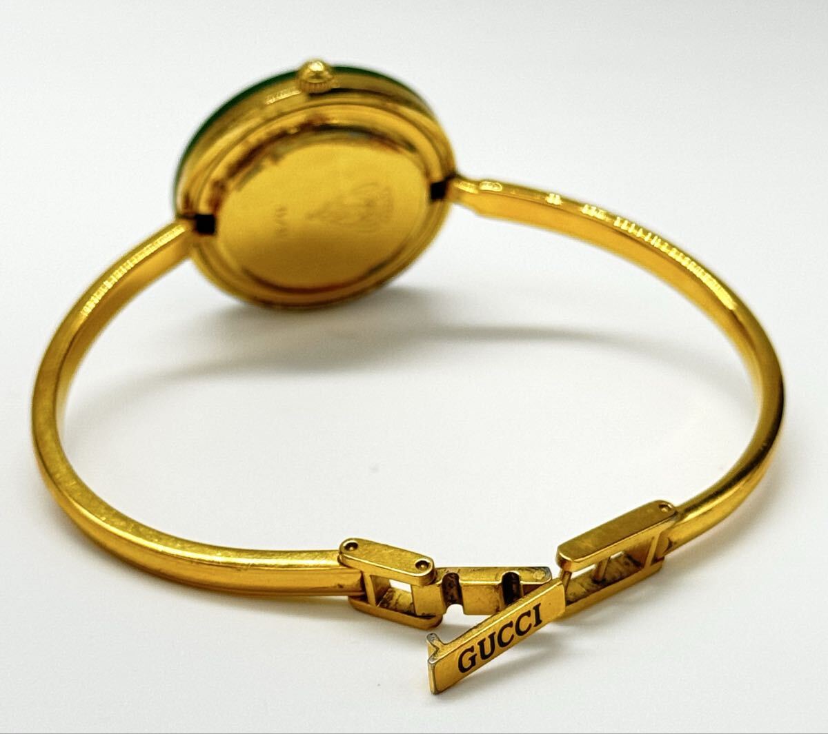 【グッチ　１円～】　「GUCCI」 　11/12 チェンジベゼル　白文字盤　腕時計　レディース　クォーツ　稼働　U25C158 _画像9