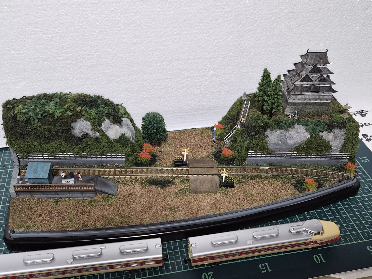 鉄道模型 ジオラマ城下ローカル線_画像2